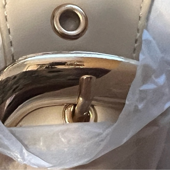 Lulus Meline Bone Thong Buckle Slide Sandals White Size 10 - Picture 9 of 9